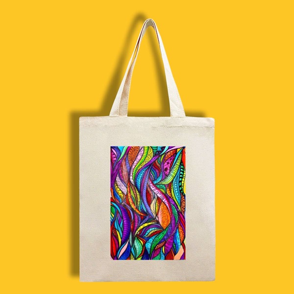 

Color Block Shopper Bag, Beige