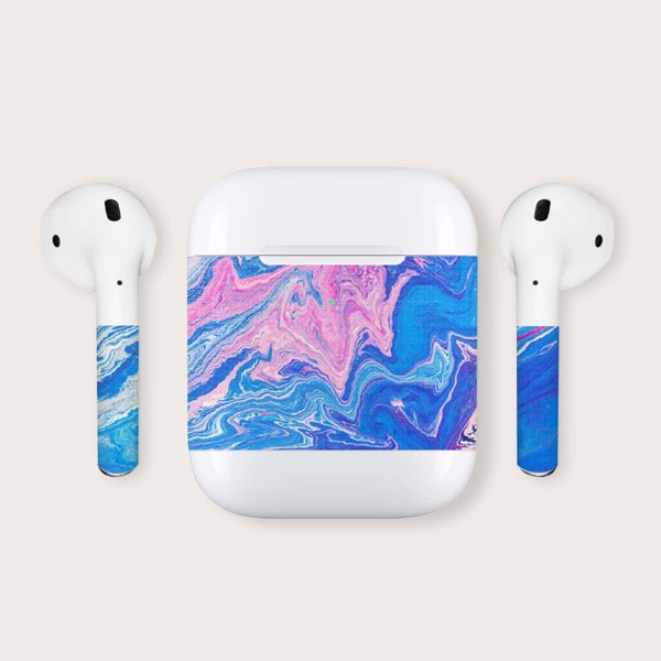 

1sheet Graphic Sticker For Airpods, Multicolor