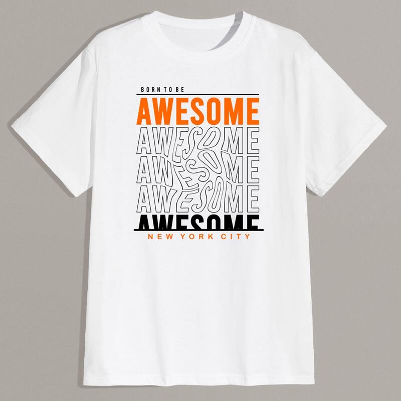 

Guys Letter Tee, White
