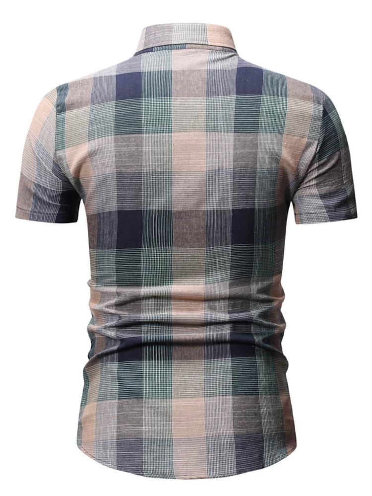 Manfinity Homme Camisa De A Cuadros Para Hombres - Multicolor - Añade 2