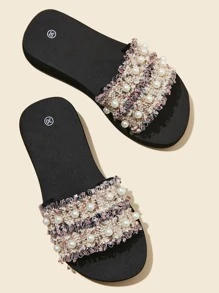 Dép trẻ em Ngọc trai màu trơn - Hồng - Xem 1