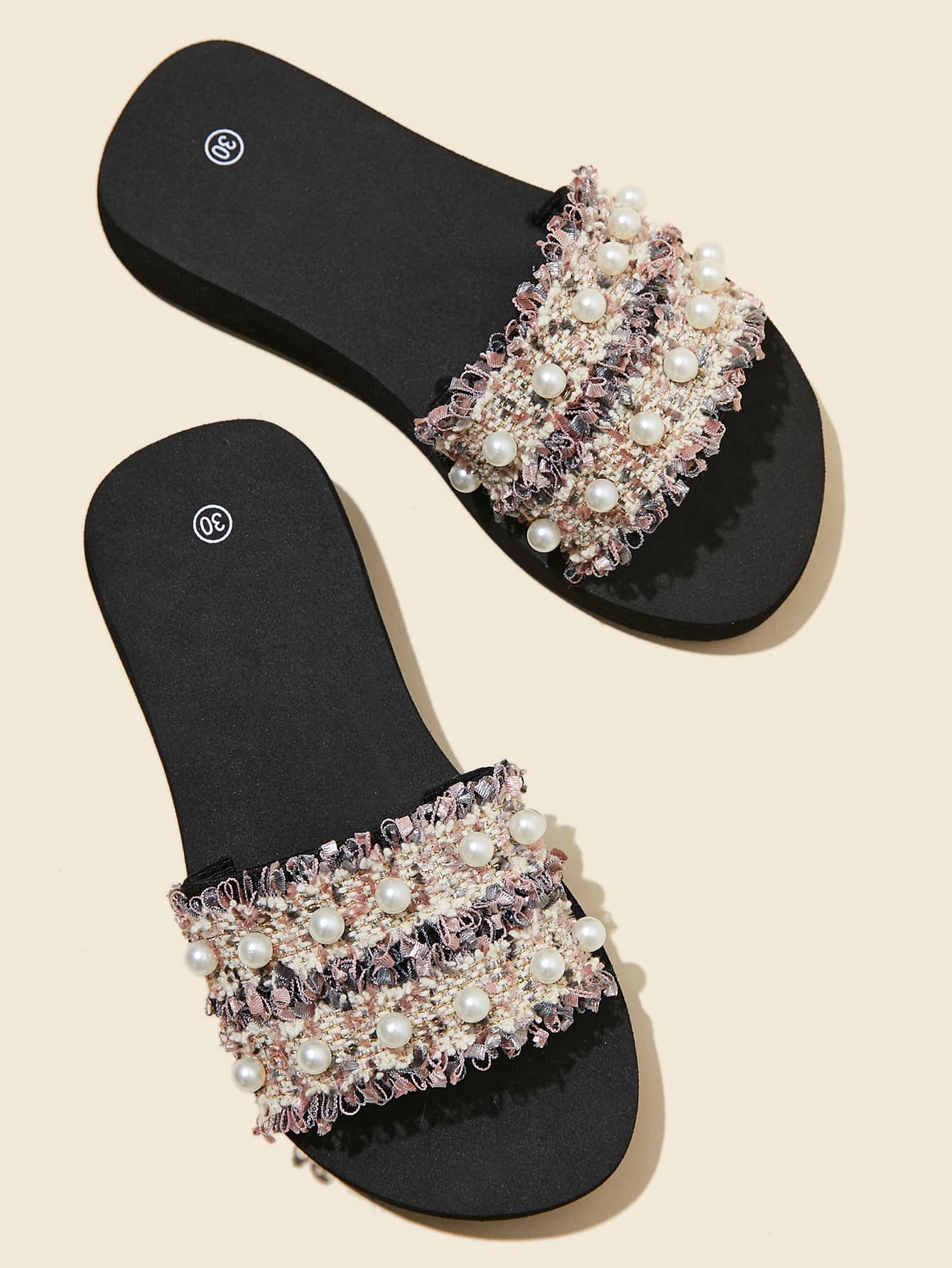 Dép trẻ em Ngọc trai màu trơn - Hồng - Xem 1