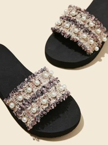 Dép trẻ em Ngọc trai màu trơn - Hồng - Xem 2