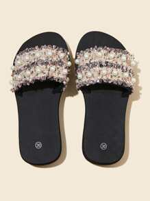 Dép trẻ em Ngọc trai màu trơn - Hồng - Xem 4