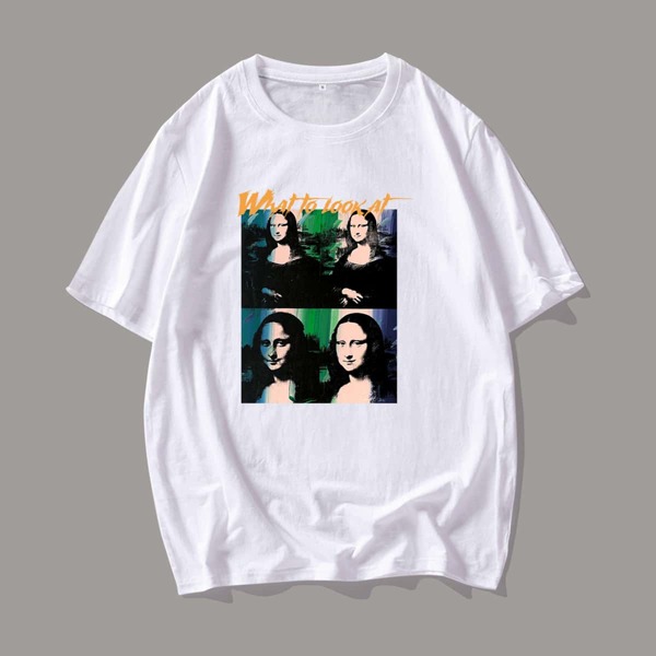 

Men Figure And Slogan Graphic Tee, White