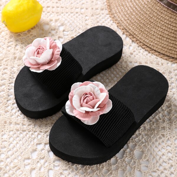 

Toddler Girls Floral Appliques Slides, Multicolor