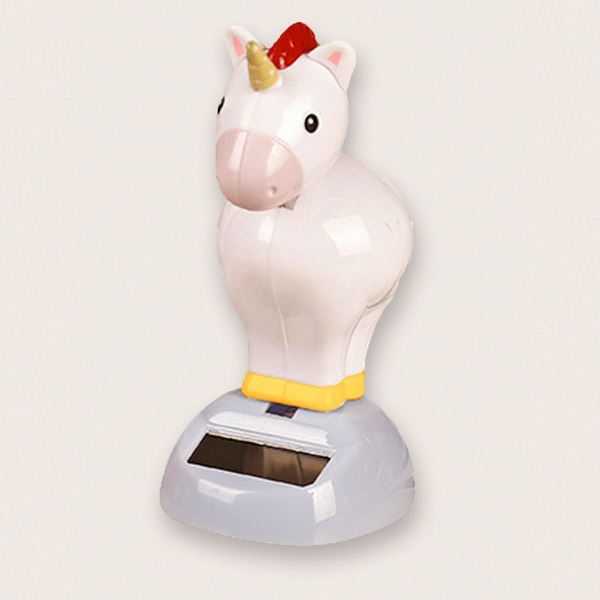 

Solar Powered Cartoon Design Car Ornament, White