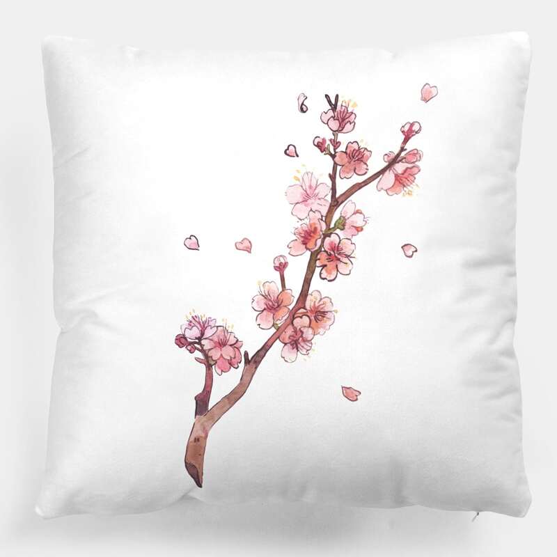 

ROMWE X Melocotonki Floral Cushion Cover Without Filler, Multicolor