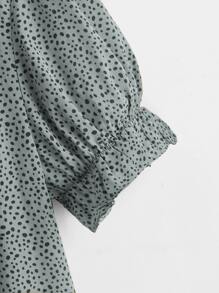 SHEIN LUNE 大碼滿版圖案立領襯衫 - 灰色 - 查看 3