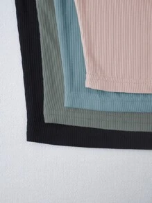 SHEIN Unity 4 piezas top tank corto unicolor - Multicolor - Ver 5