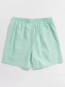 Manfinity VCAY 男士腰部抽繩短褲 - 薄荷綠 - 查看 2