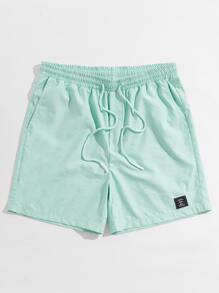 Manfinity VCAY 男士腰部抽繩短褲 - 薄荷綠 - 查看 3