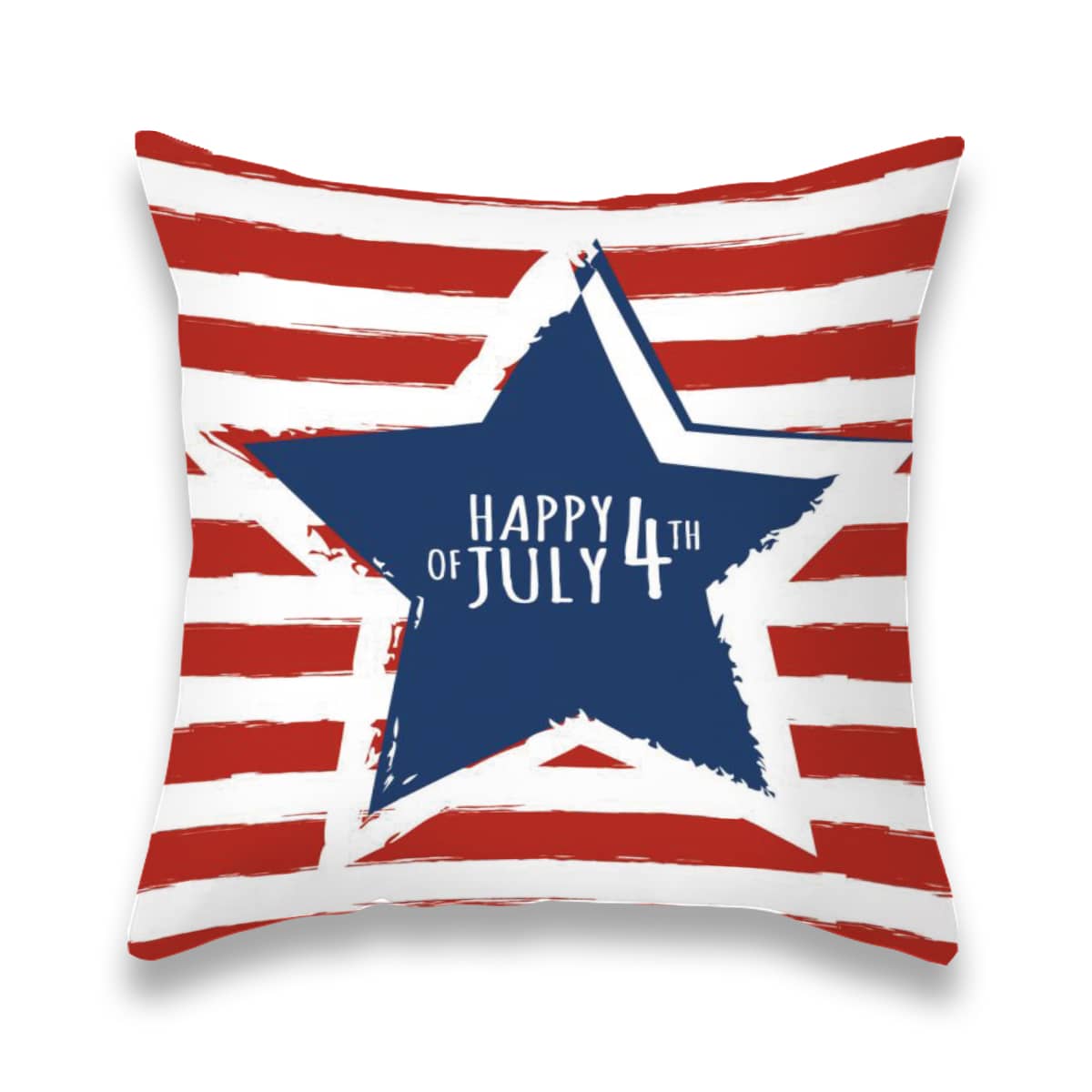 

Independence Day Star Print Cushion Cover Without Filler, Multicolor