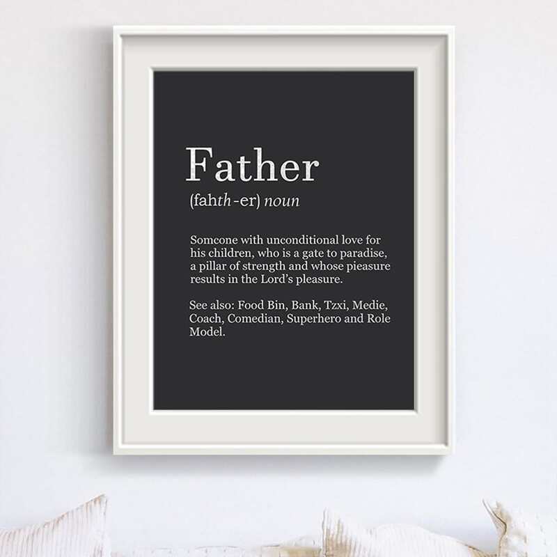 

Slogan Graphic Father's Day Unframed Painting, Black