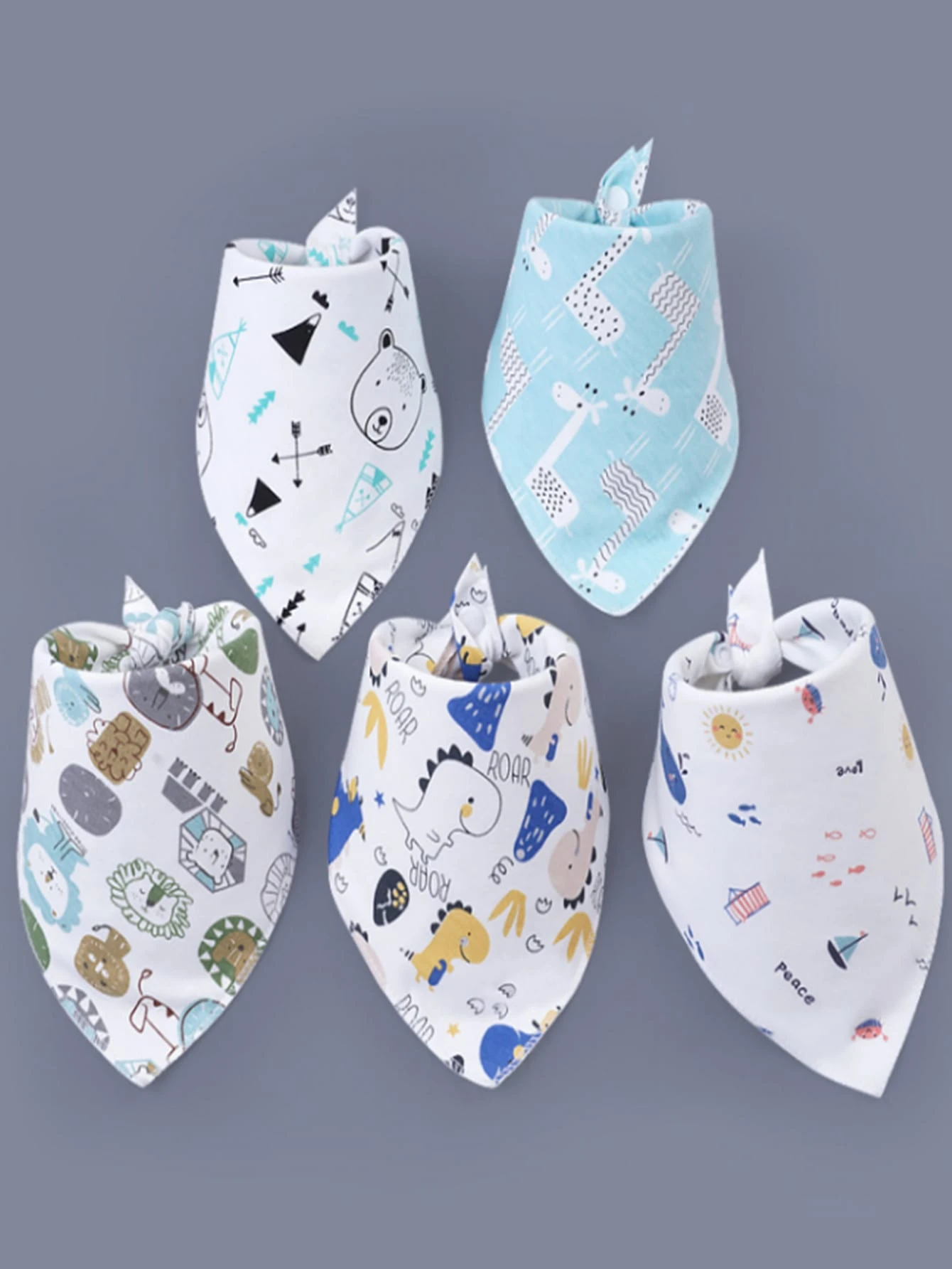 5 Pieces Bebe Bavoir Avec Motif Dessin Anime Mode En Ligne Shein France