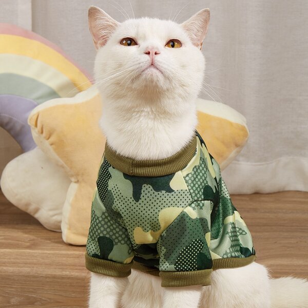 

Camouflage Pattern Pet Tee, Army green