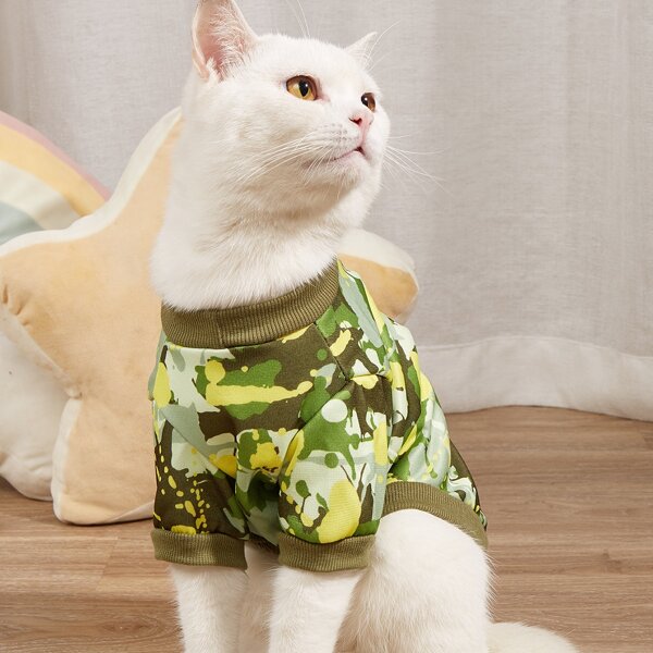 

Camouflage Pattern Pet Tee, Green