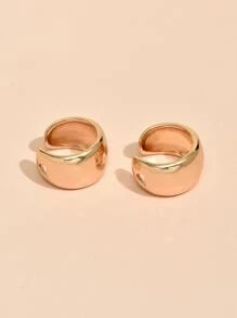 2pcs Hollow Out Heart Ear Cuff - Yellow Gold - View 3