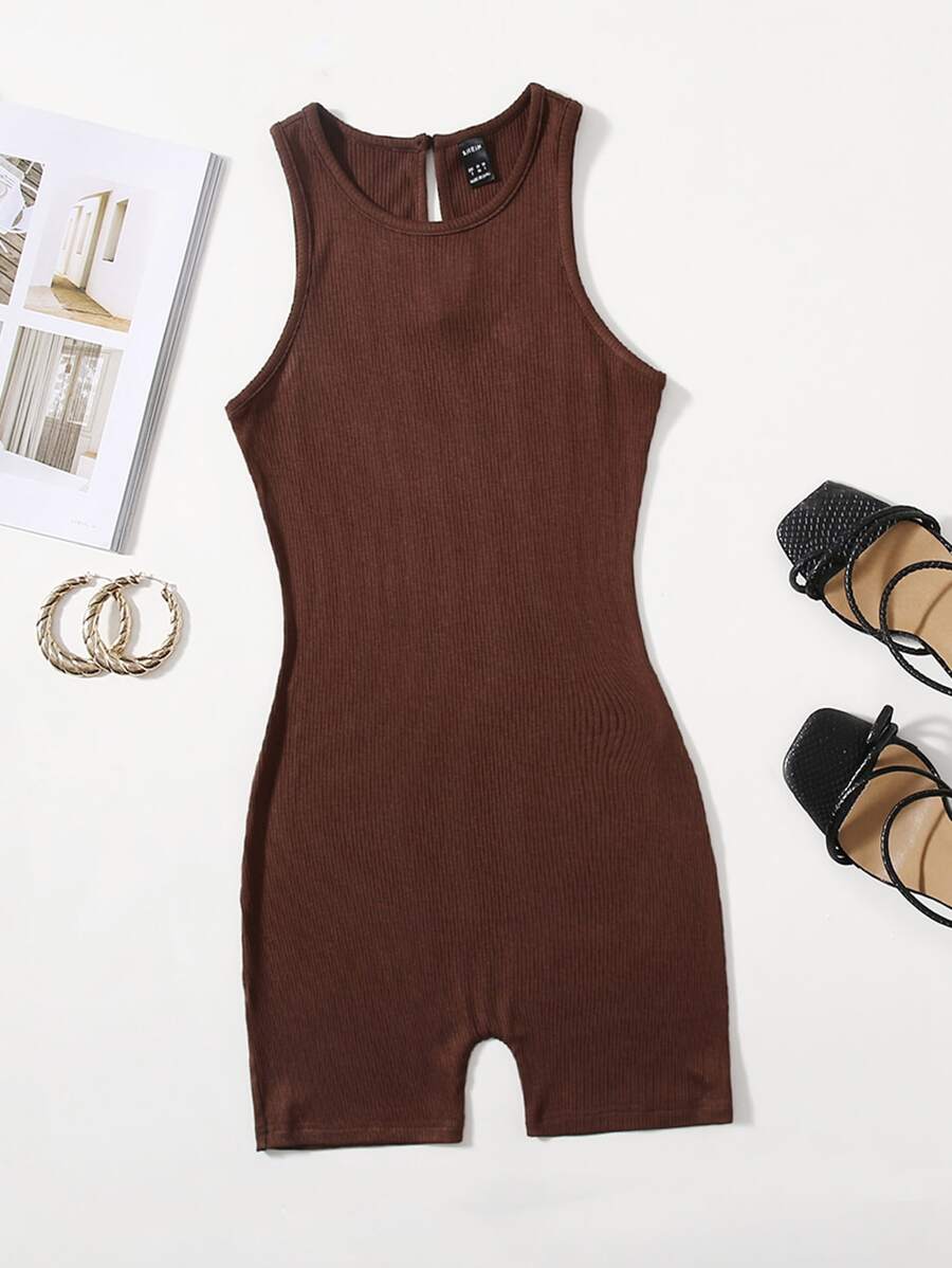 SHEIN EZwear Solid Unitard Romper | SHEIN USA