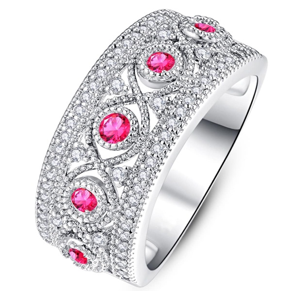 

Zircon Decor Ring, Silver