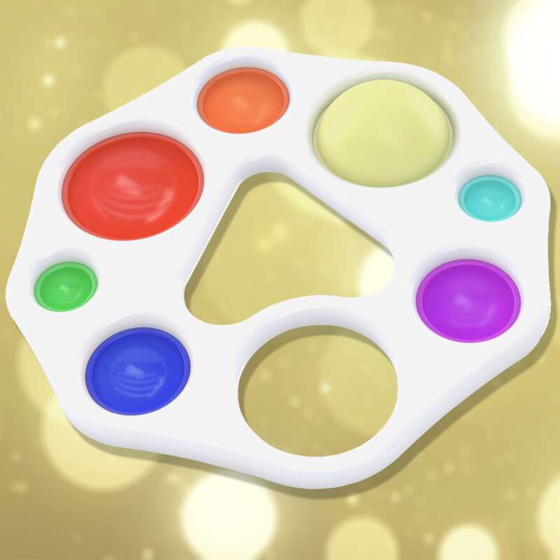 

1pc Geo Stress Relief Bubble Toy, Multicolor