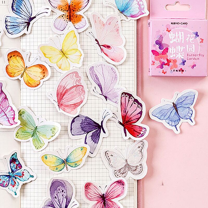 

45pcs Butterfly Sticker, Multicolor