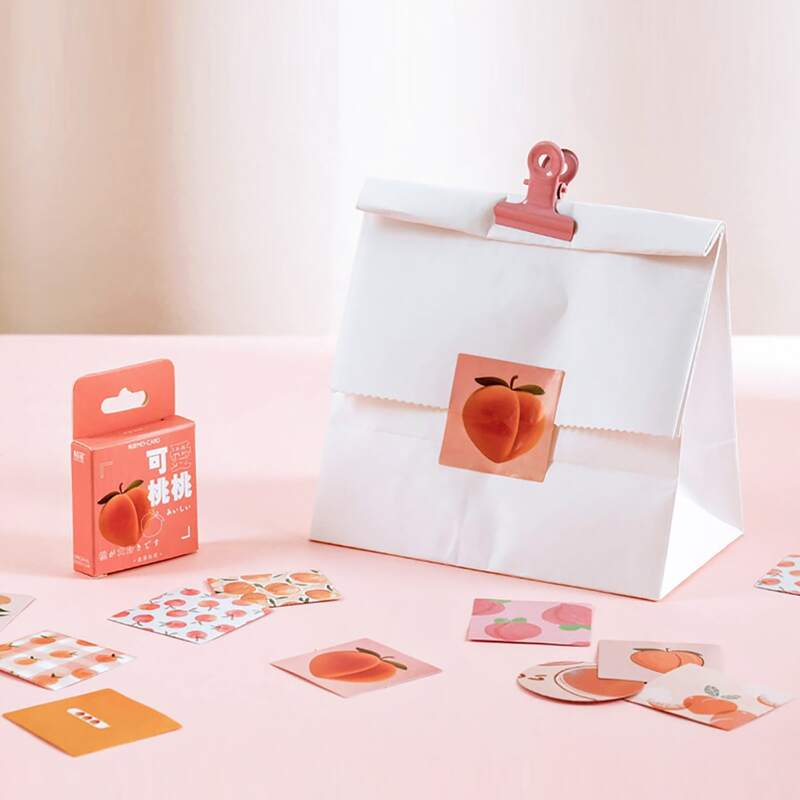 

45pcs Peach Sticker, Multicolor