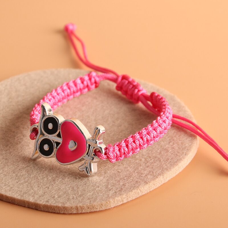 

Heart Rope Bracelet, Pink