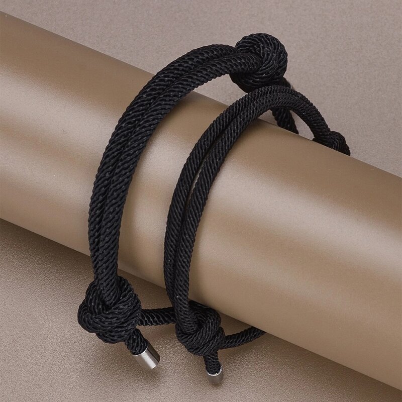 

2pcs Knot Bracelet, Black