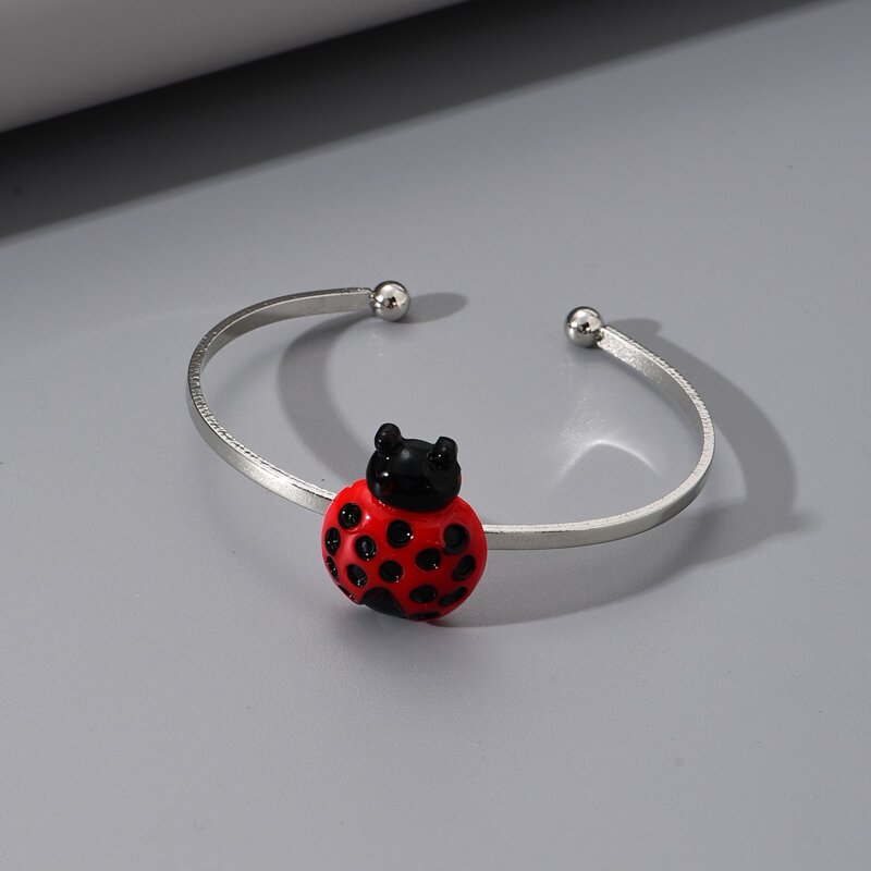 

Ladybug Cuff Bracelet, Silver