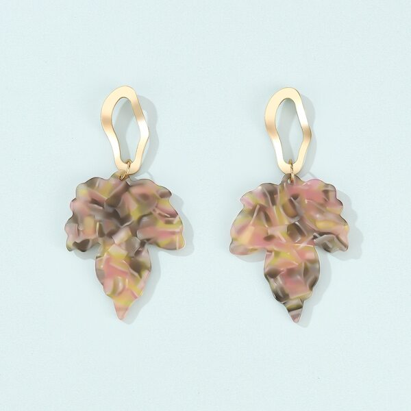 

Leaf Drop Earrings, Multicolor