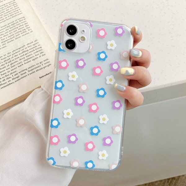 

Flower Pattern Clear Phone Case