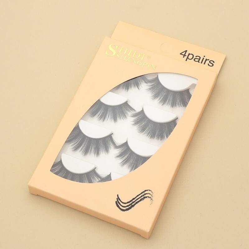 

4pairs Volume Eyelashes, Black