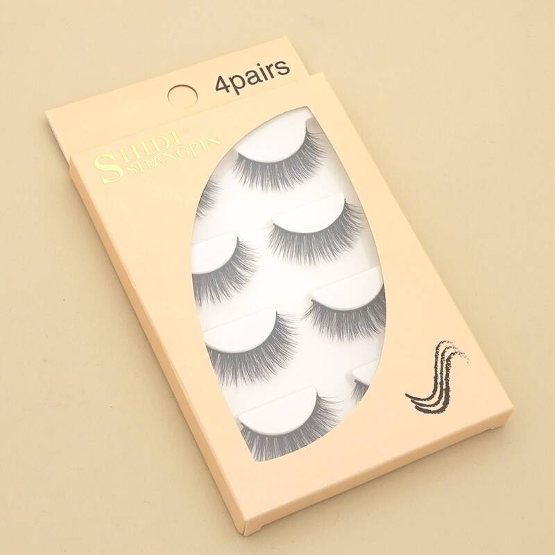 

4pairs Volume Eyelashes, Black