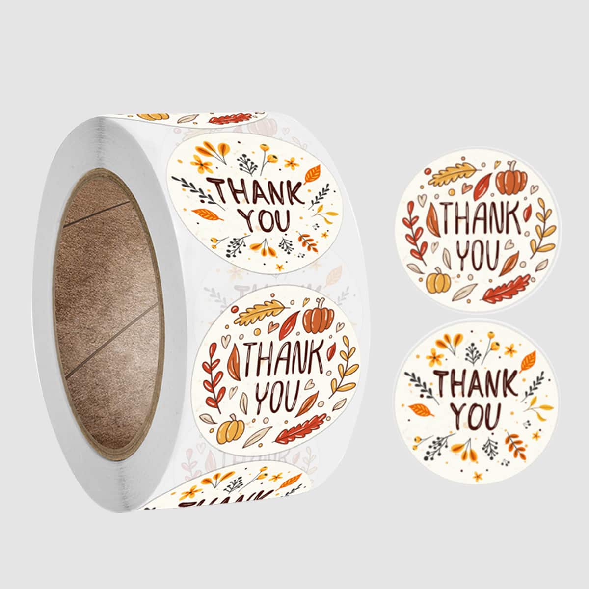 

1roll 500pcs Slogan Graphic Sealing Sticker, White