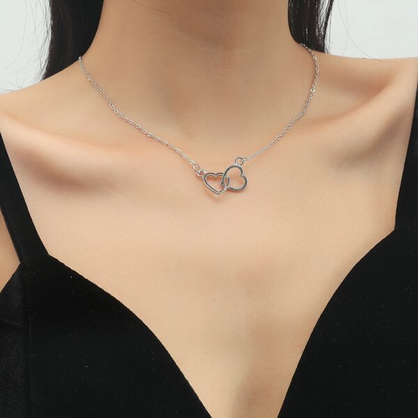 

Heart Charm Necklace, Silver
