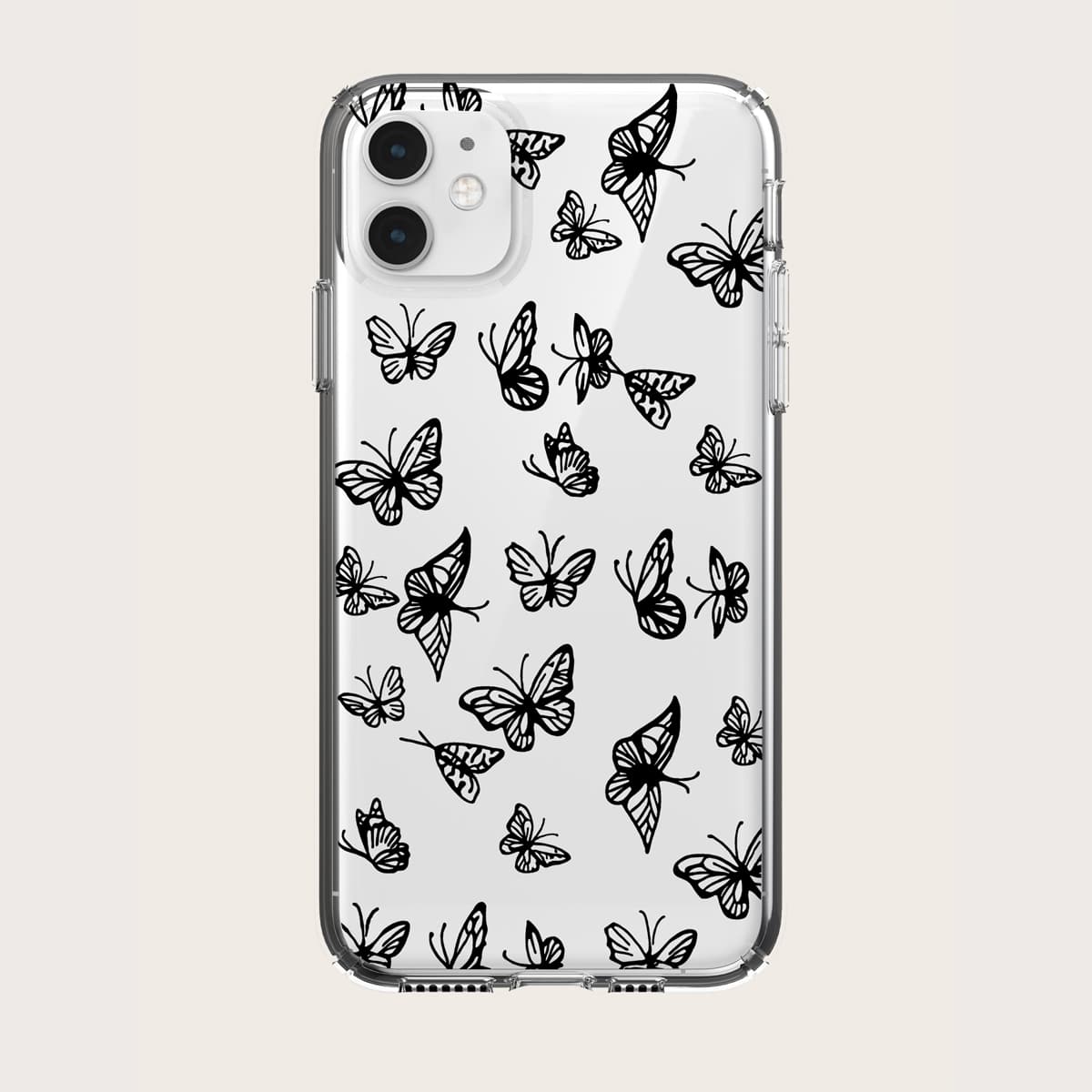 

Butterfly Phone Case, Black