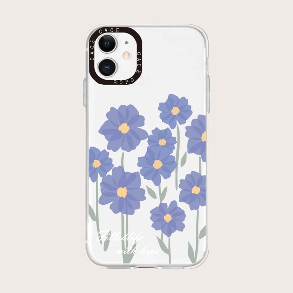 

Flower Pattern Clear Phone Case