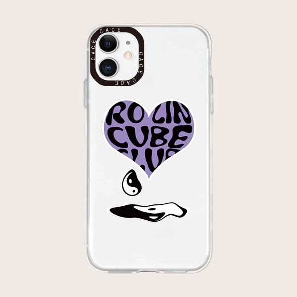 

Heart Pattern Clear Phone Case