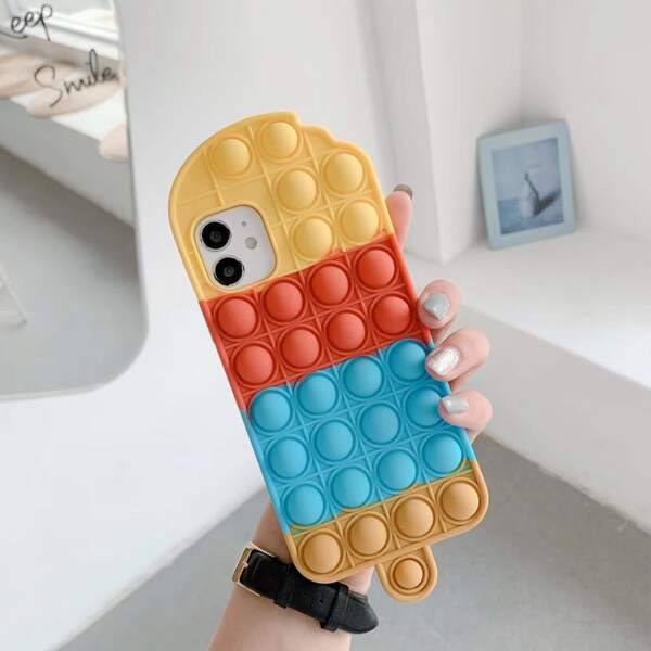

Color Block Bubble Phone Case, Multicolor