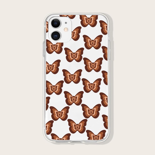 

Butterfly Pattern Phone Case, Chocolate brown