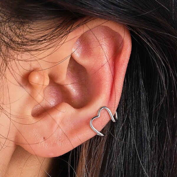 

1pc Minimalist Ear Cuff, Silver