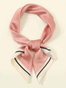 1pc Simple Floral Print 70*70cm Bandana, Multi-Functional For Women, Like Waistband, Bag Decor, Headband, Scarf And More Fashion Accessories - Pink - View 1