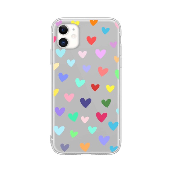 

Heart Pattern Clear Phone Case