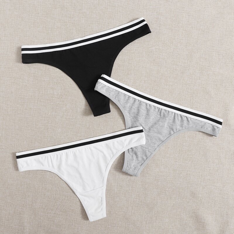 

3pack Solid Panty Set, Multicolor