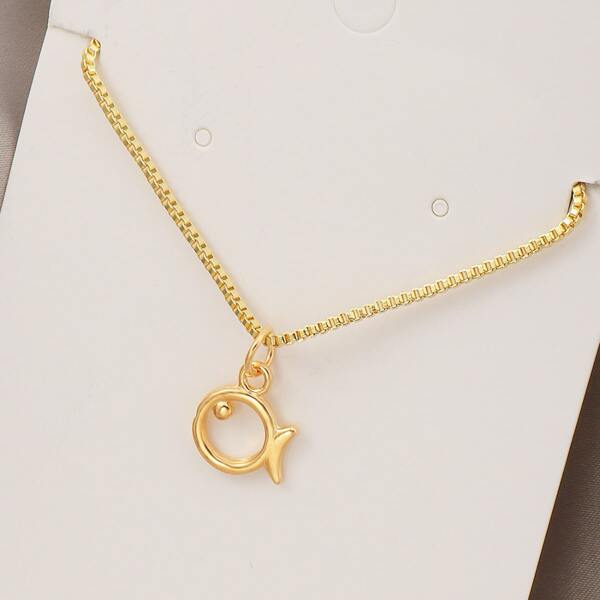 

1pc Alloy Necklace, Gold