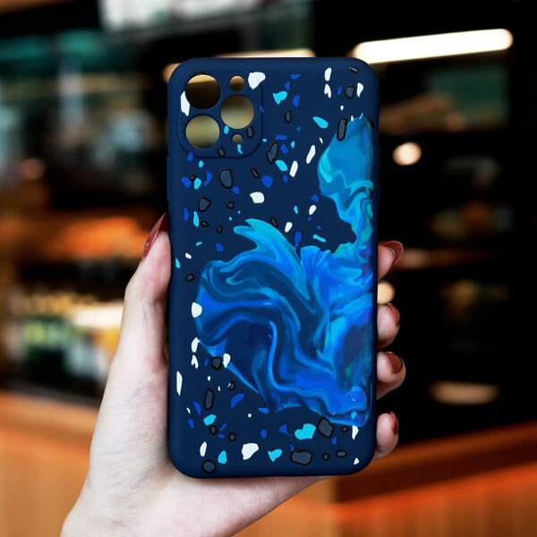 

Abstract Fluid Pattern Phone Case, Blue