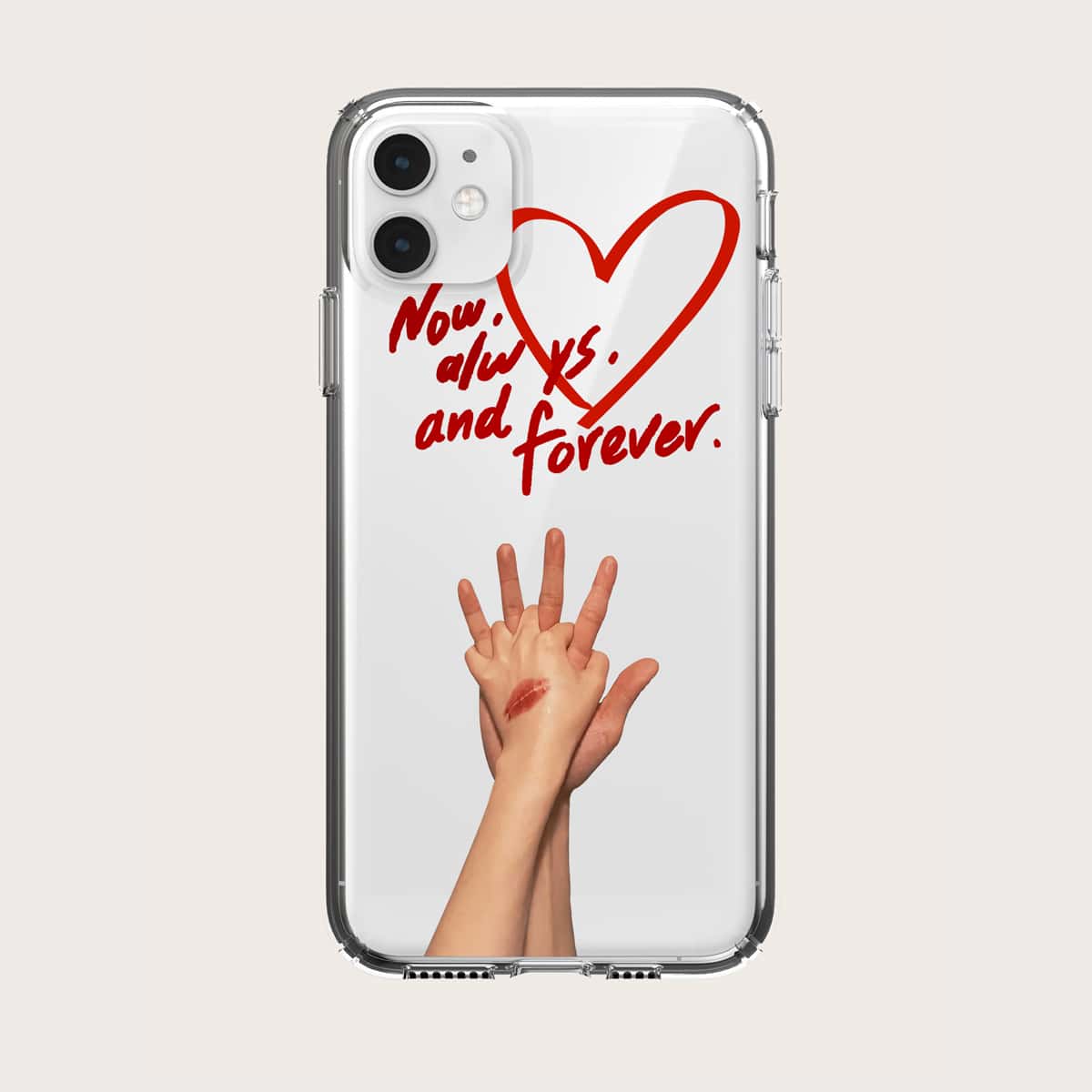 

Slogan Graphic Phone Case, Multicolor