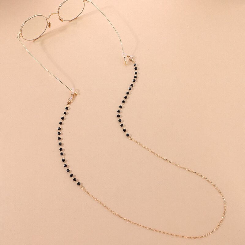 

Round Ball Glasses Chain, Black