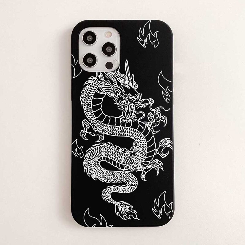 

Chinese Dragon Phone Case, Black and white